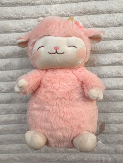 Miniso Pink Blossom Lamb Plush Yellow Flower Sheep approx. 27 cm. Used Please see photos