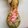 Elegant Hand Painted Floral Pedestal Jardiniere with Scalloped Bowl Image 3