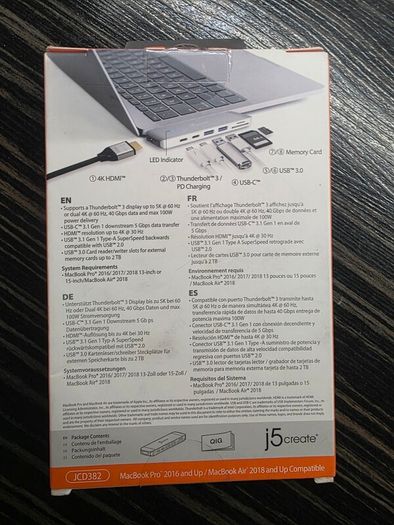 J5 Macbook USB C Ultradrive Mini Dock