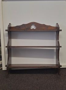 Mahogany wall shelving unit