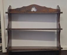 Mahogany wall shelving unit