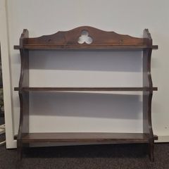 Mahogany wall shelving unit