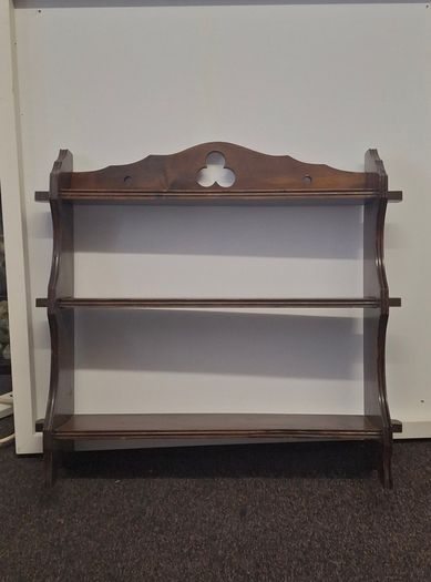 Mahogany wall shelving unit
