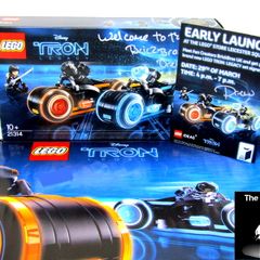 LEGO Ideas TRON Legacy Set 21314 Signed By Brick Bros UK With Poster And Postcard From Leicester Square Signed By Designers BrickBros UK Pre 31st Release Early Launch