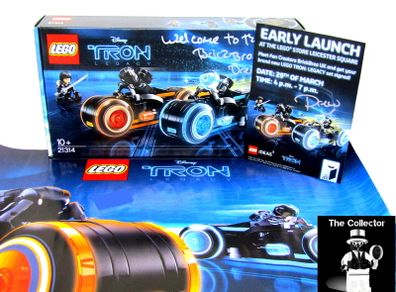 LEGO Ideas TRON Legacy Set 21314 Signed By Brick Bros UK With Poster And Postcard From Leicester Square Signed By Designers BrickBros UK Pre 31st Release Early Launch