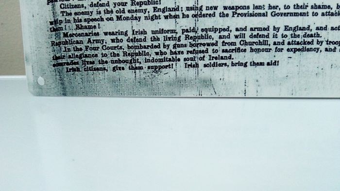 Irish civil war memorabilia four courts battle tin metal sign