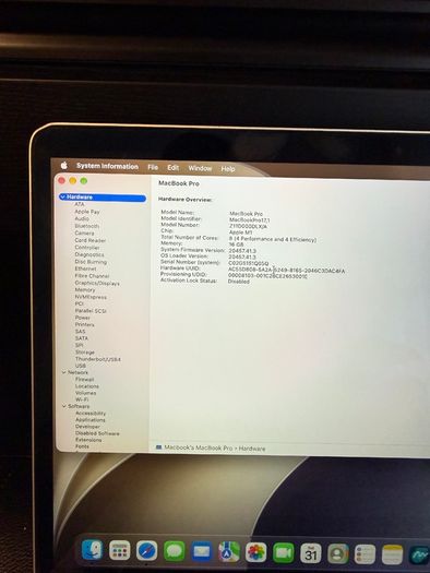 MacBook Pro 13 2022 M1 16gb/256ssd/486c
