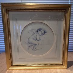 Framed Print titled "Cherub Sleeping"