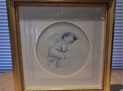 Framed Print titled "Cherub Sleeping"
