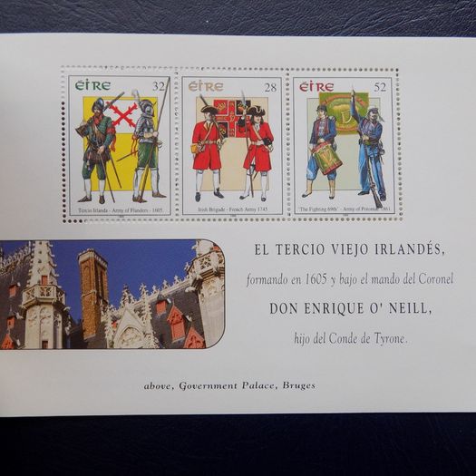 Ireland 1995.Wild Geese.Military Uniforms.Complete Four pane Booklet.MNH.