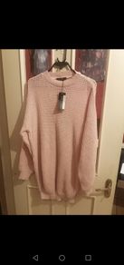 Pink winter jumper size 16 tags