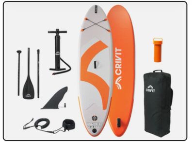 Crivit Inflatable Paddleboard - All Round Touring Stand Up SUP L305xW79xH12cm