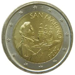 San Marino 2 Euro National Regular Coin 2026. Uncirculated.