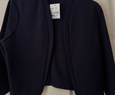 Quiz Navy Cropped Jacket