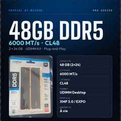 Ddr5 6000hz New Pro Crucial  48gb