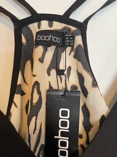 Boohoo leopard contrast top size 14 - New with tags