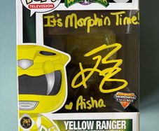 Funko Pop Yellow Ranger 413 - Signed Autograph Aisha Campbell COA Power Rangers
