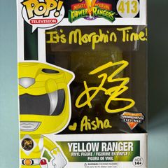 Funko Pop Yellow Ranger 413 - Signed Autograph Aisha Campbell COA Power Rangers