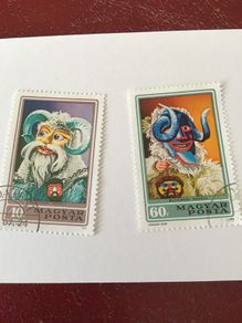 2 Hungary stamps