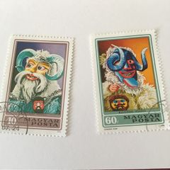2 Hungary stamps