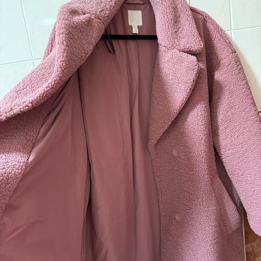 H&M Borg Fur Coat - Size L