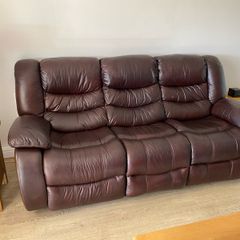 3 piece leather recliners