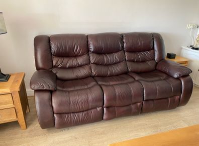 3 piece leather recliners