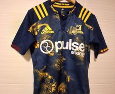 Highlanders Rugby Union Football Club Jersey. Dunedin New Zealand.  Official Adidas Mens / Youths Home Jersey. Collect In Dublin Or Receive Via Post.