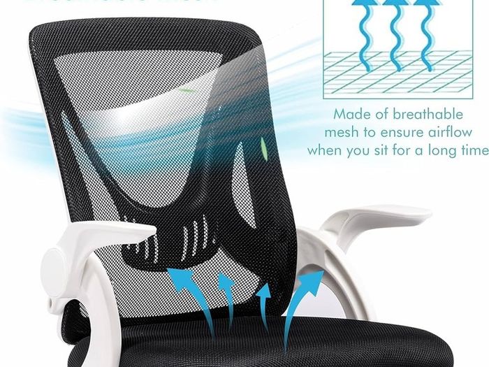 NEW SALE | Ergonomic Office Chair Desk Chair For Home Office, Adjustable Mesh Chair, Swivel Computer Chair With 90 Degree Flip-up Armrest & Lumbar Support
