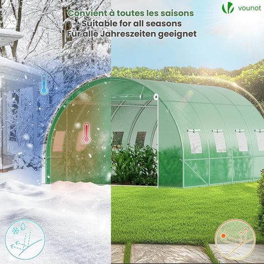 Polytunnel Greenhouse Poly Tunnels Gardening Walk In Pollytunnel Tent with Steel Frame