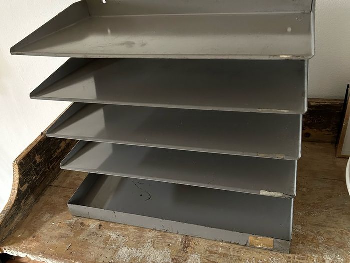 Vintage Industrial Filing Unit/ Organiser