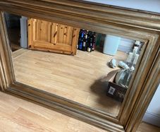 Brass framed mirror