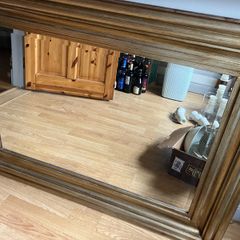 Brass framed mirror