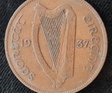 Ireland 1937 Penny 1d coin