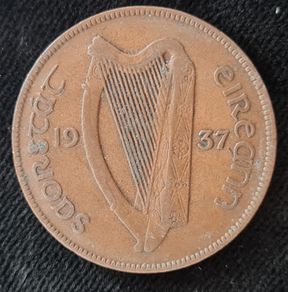 Ireland 1937 Penny 1d coin