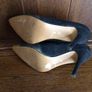Bourbon Amy Humberman black suede and gold leather high heel court shoes size 5 eu 38 Image 6