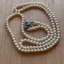 Long Vintage Faux Pearl Necklace Image 2