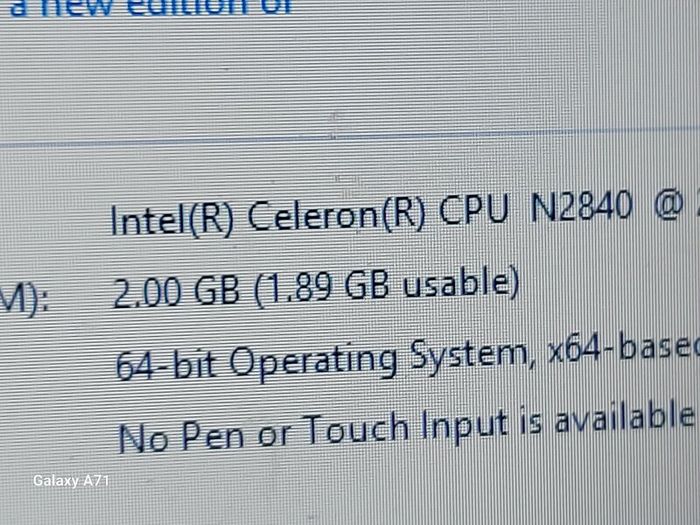 Lenovo G40-30 Model 80FY, Intel Celeron CPU N2840, 2.16GHz, 2GB Ram, 500GB HDD, Windows 8, Chrome and VLC for best Movie experience
