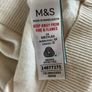 Size 12  Cream Merino Wool Jumper by Marks&Spencer Image 3