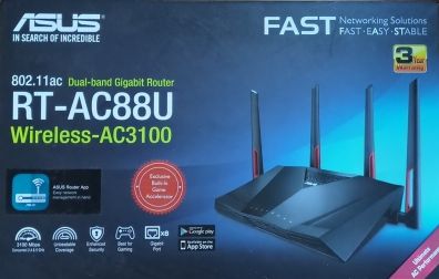 sus RT-AC88U AC3100 Dual Band Wireless Gigabit Router