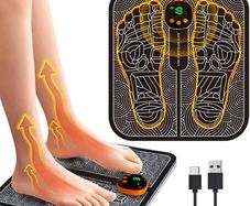 EMS Electric Foot Massager Pad Relief Pain Relax Feet Acupoints Massage Mat Shock Muscle Stimulation Improve Blood Circulation