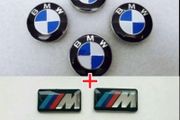 BMW 68mm alloy center caps + M stickers x4