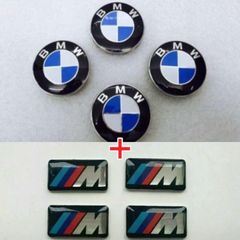 BMW 68mm alloy center caps + M stickers x4