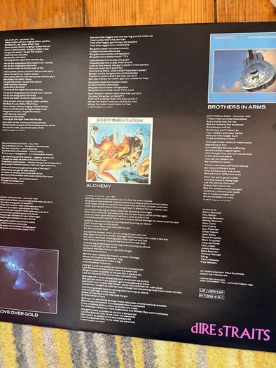 Dire Straits vinyl lp. Irish pressing