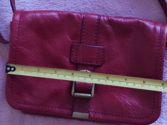 Marks & Spencer Vibrant Red Leather Crossbody bag