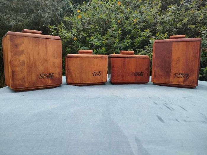 4x Baribo Bois kitchen caddies