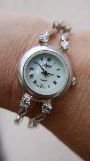 Vintage INDURO Watch for Women, Sterling Silver Bracelet Watch, Handmade 925 Sterling Silver Watch, Watch for Her Birthday Gift, Ladies Watch Japan Made (Works well, fresh battery)