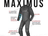 main image for ad MZB Maximus Matt Black Premium Buffalo Motorcycle Leathers