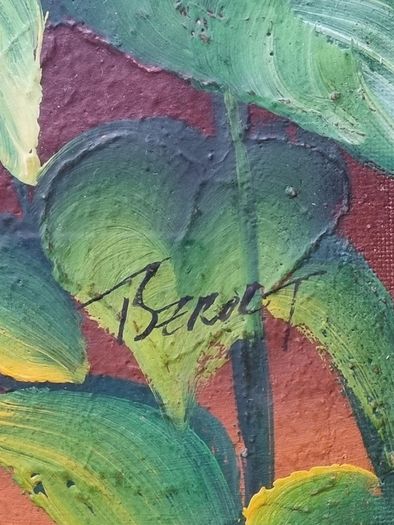 Large and Sunflower Oil Painting by C. R. Benoit