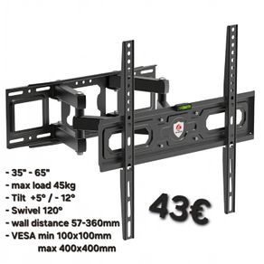 Tv Wall Mount Bracket Tilt Swivel Full Motion 35"-65"